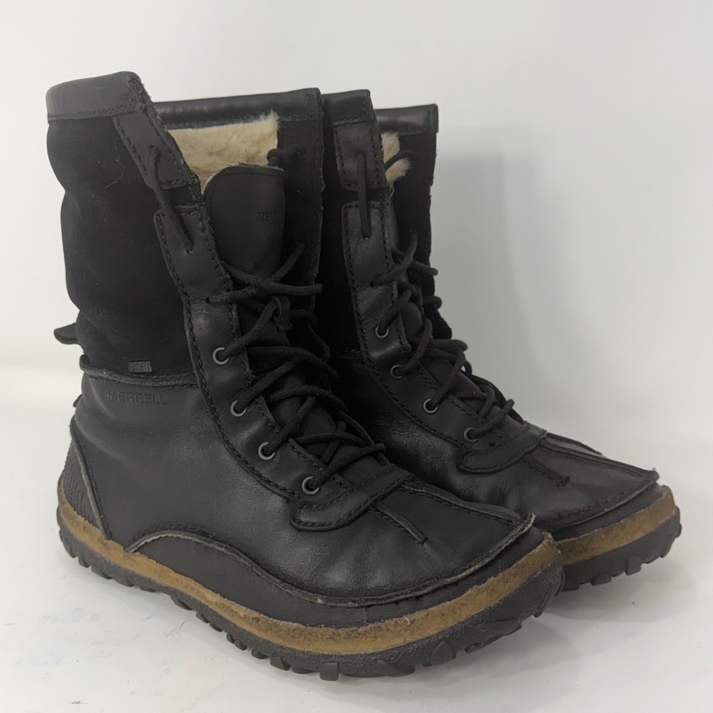 Merrell Tremblant Ezra Mid Polar Waterproof Black Leather Boots J00940 Womens 7
